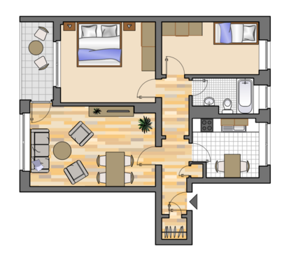 Foto - Wohnung zum Mieten in Herten 549,00 € 69 m²