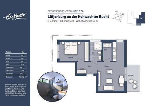 Foto - Wohnung zum Kaufen in Lütjenburg 265.000,00 € 58.4 m²