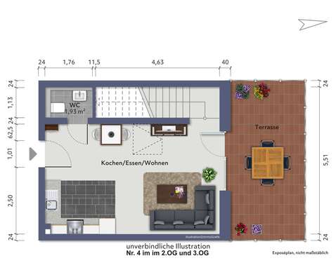 Foto - Wohnung zum Kaufen in Aspach-Großaspach 346.000,00 € 59.82 m²