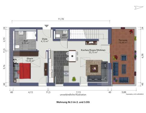 Foto - Wohnung zum Kaufen in Aspach 604.000,00 € 104.27 m²
