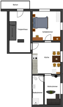 Foto - Wohnung zum Mieten in Kollnburg 405,00 € 46 m²