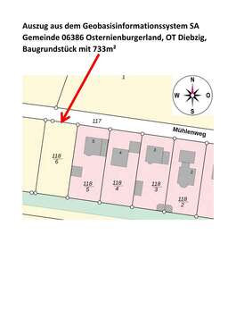 Foto - Grundstück zu verkaufen in Osternienburgerland OT Diebzig 56.000,00 € 733 m²