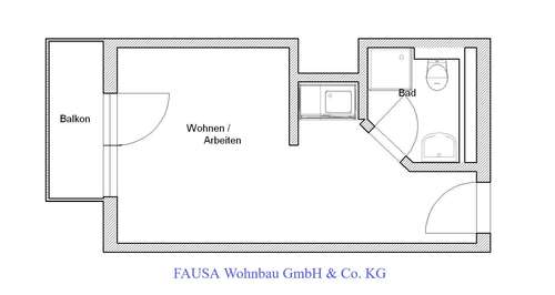 Foto - Wohnung zum Mieten in Bonn 354,00 € 20.39 m²
