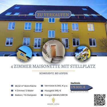 Foto - Wohnung zum Kaufen in Schkeuditz 179.900,00 € 86.52 m²