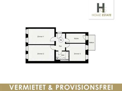 Foto - Wohnung zum Kaufen in Leipzig 250.000,00 € 75 m²