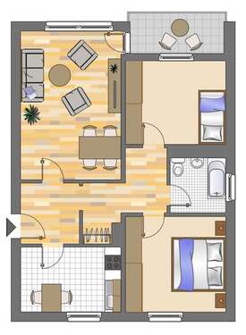 Foto - Wohnung zum Mieten in Neuss 759,00 € 72.02 m²