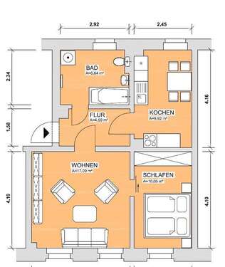 Foto - Wohnung zum Mieten in Werdau 236,00 € 47.28 m²