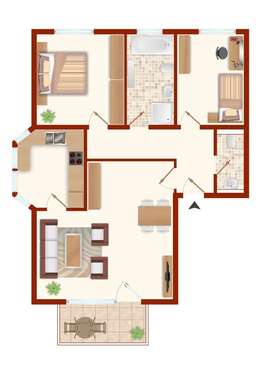 Foto - Wohnung zum Kaufen in Mössingen-Belsen 240.000,00 € 72.6 m²