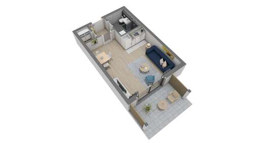 Foto - Wohnung zum Mieten in Hanau Steinheim 617,00 € 36.3 m²