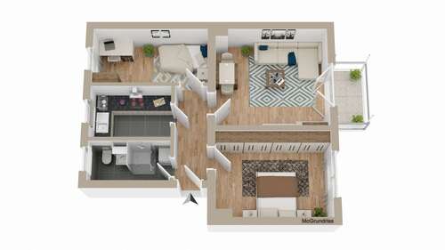 Foto - Wohnung zum Kaufen in Dummerstorf 99.000,00 € 59.07 m²