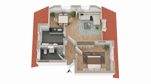 Foto - Wohnung zum Kaufen in Dummerstorf 70.000,00 € 45.56 m²