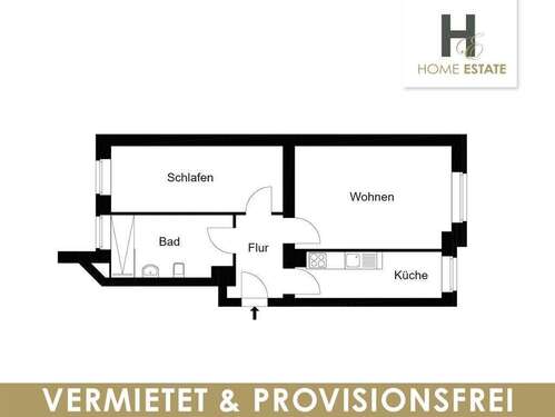 Foto - Wohnung zum Kaufen in Leipzig 129.500,00 € 50 m²