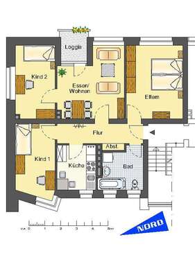 Foto - Wohnung zum Mieten in Detmold 569,00 € 78 m²