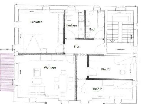 Foto - Wohnung zum Mieten in Burgstädt 500,00 € 89.25 m²
