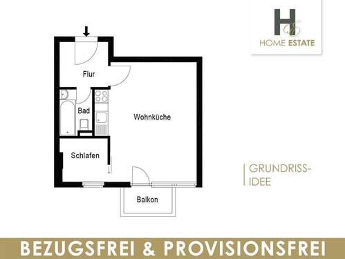 Foto - Wohnung zum Kaufen in Berlin 190.000,00 € 35 m²