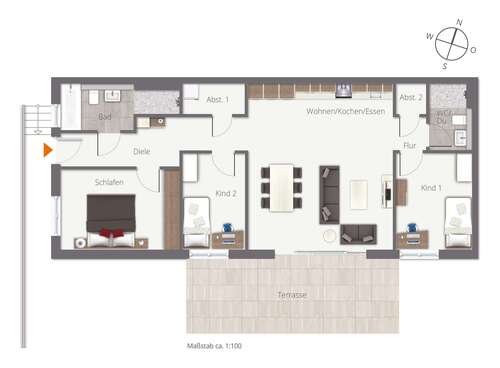 Foto - Wohnung zum Kaufen in Biberach 530.700,00 € 103.18 m²