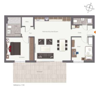 Foto - Wohnung zum Kaufen in Biberach 435.000,00 € 84.57 m²