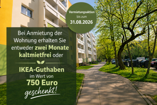 Foto - Wohnung zum Mieten in Halle (Saale) 430,00 € 59 m²