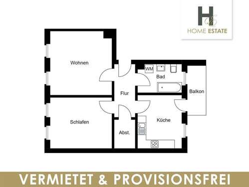 Foto - Wohnung zum Kaufen in Leipzig 149.000,00 € 62 m²