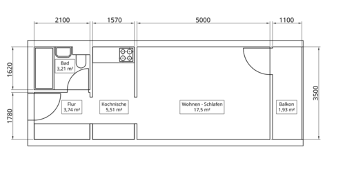 Foto - Wohnung zum Kaufen in München 319.000,00 € 29.1 m²
