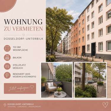 Foto - Wohnung zum Mieten in Düsseldorf 1.850,00 € 102 m²