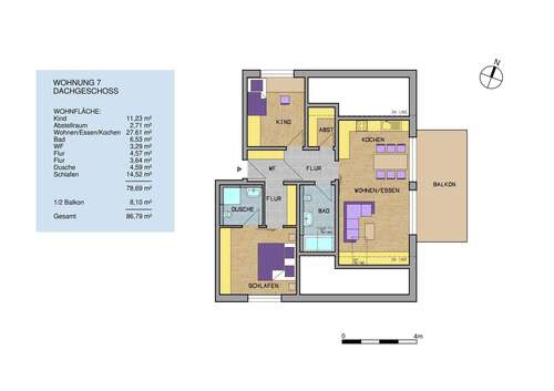 Foto - Wohnung zum Kaufen in Simmozheim 473.006,00 € 86.79 m²