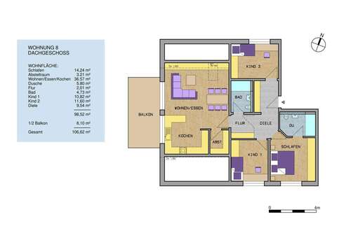 Foto - Wohnung zum Kaufen in Simmozheim 581.079,00 € 106.62 m²