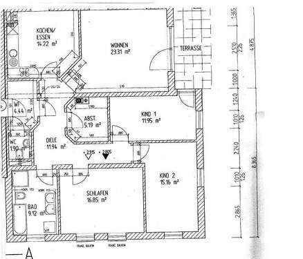 Foto - Wohnung zum Mieten in Salzweg 872,00 € 114 m²