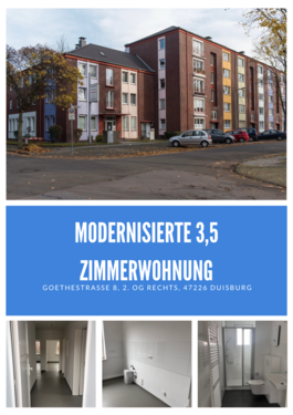 Foto - Wohnung zum Mieten in Duisburg 471,75 € 60.95 m²