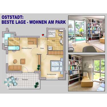 Foto - Wohnung zum Kaufen in Mannheim 365.000,00 € 62 m²