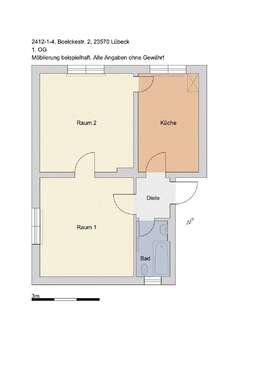 Foto - Wohnung zum Mieten in Lübeck 660,00 € 55.25 m²