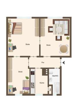 Foto - Wohnung zum Kaufen in Rostock 224.500,00 € 68.24 m²