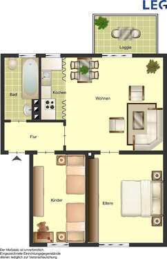 Foto - Wohnung zum Mieten in Duisburg 459,00 € 54.51 m²