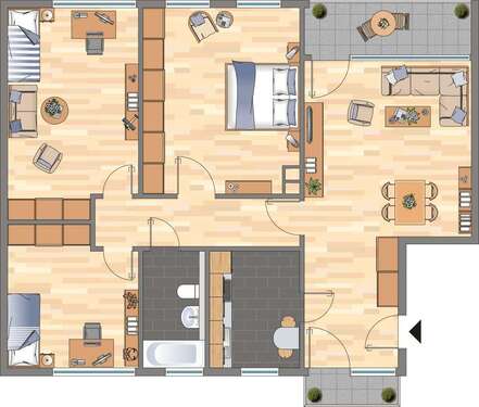 Foto - Wohnung zum Mieten in Baesweiler 514,00 € 71.6 m²