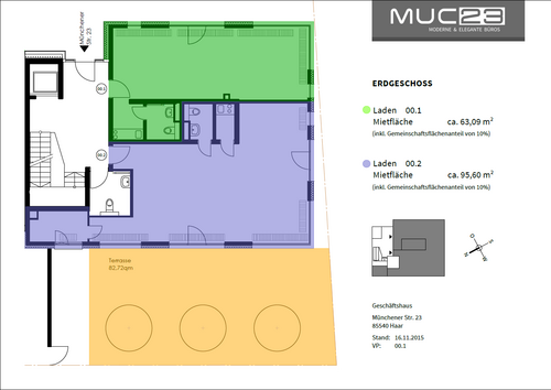 Foto - Einzelhandel in Haar 1.700,00 € 95.6 m²