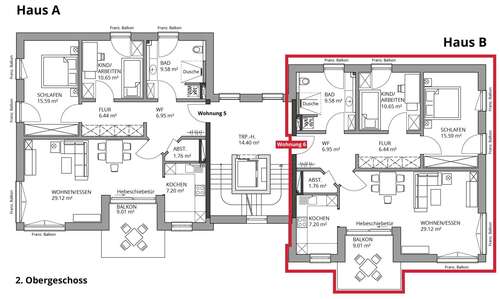 Foto - Wohnung zum Mieten in Neunburg v.W. 848,00 € 92 m²