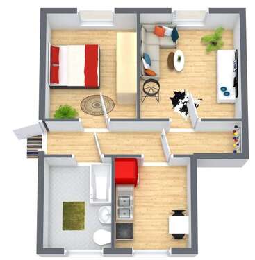 Foto - Wohnung zum Mieten in Langenweißbach 265,00 € 48 m²