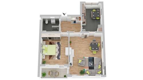 Foto - Wohnung zum Mieten in Pfinztal 960,00 € 78.53 m²
