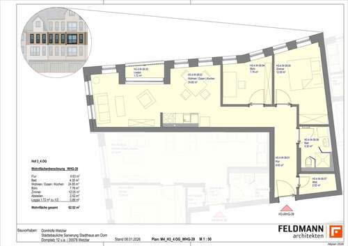 Foto - Wohnung zum Mieten in Wetzlar 1.010,00 € 62.05 m²