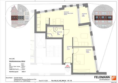 Foto - Wohnung zum Mieten in Wetzlar 1.130,00 € 68.05 m²