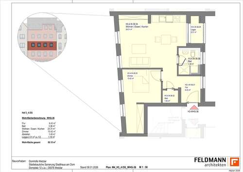 Foto - Wohnung zum Mieten in Wetzlar 900,00 € 50.19 m²