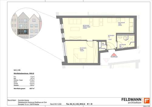 Foto - Wohnung zum Mieten in Wetzlar 690,00 € 47.01 m²