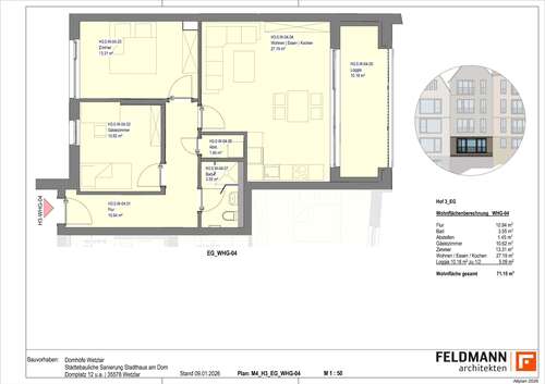 Foto - Wohnung zum Mieten in Wetzlar 1.040,00 € 72.19 m²