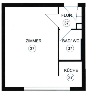 Foto - Wohnung zum Mieten in Stuttgart 550,00 € 27 m²
