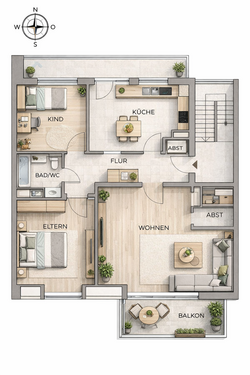 Foto - Wohnung zum Kaufen in Eglharting 389.000,00 € 79.2 m²