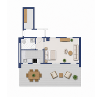 Wohnung zum Kaufen in Backnang 125.000,00 € 44 m²