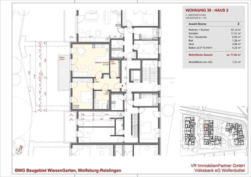 Foto - Wohnung zum Kaufen in Wolfsburg 280.000,00 € 77.01 m²