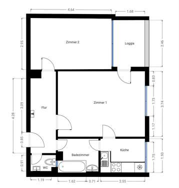 Foto - Wohnung zum Kaufen in Berlin 253.000,00 € 50.68 m²