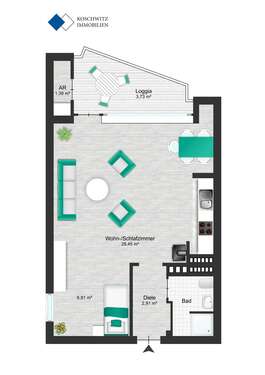 Foto - Wohnung zum Kaufen in Düsseldorf Oberbilk 156.000,00 € 46 m²