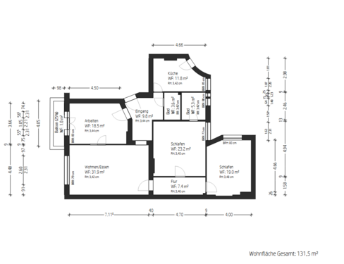 Foto - Wohnung zum Kaufen in Berlin 1.050.000,00 € 132 m²